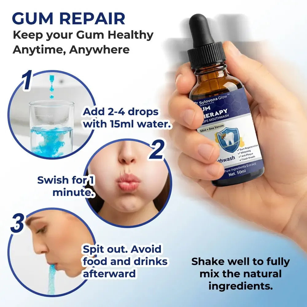 Sylovona Glow Gum Therapy Drops Mouthwash