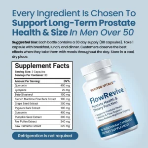 Rooted Vitals FlowRevive Prostate Health & Urinary Function