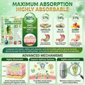 Amzkeep NAD+ Moringa Berberine AMPK Support Patch