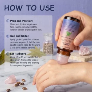 Sylovona Glow Organic Castor Oil with Rose Quartz Roller