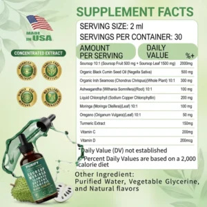 Purify Soursop Moringa Seamoss Turmeric Liquid Drops
