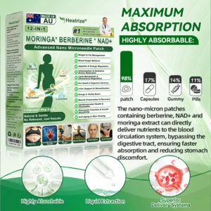 Healrize 12-in-1 Moringa Berberine NAD+ Patch