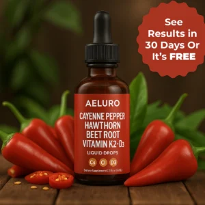 Aeluro Cayenne Pepper Hawthorn Beet Root K2-D3 Drops