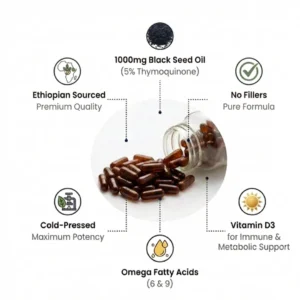 Nuvora Black Seed Oil with Vitamin D3 Dietary Supplement