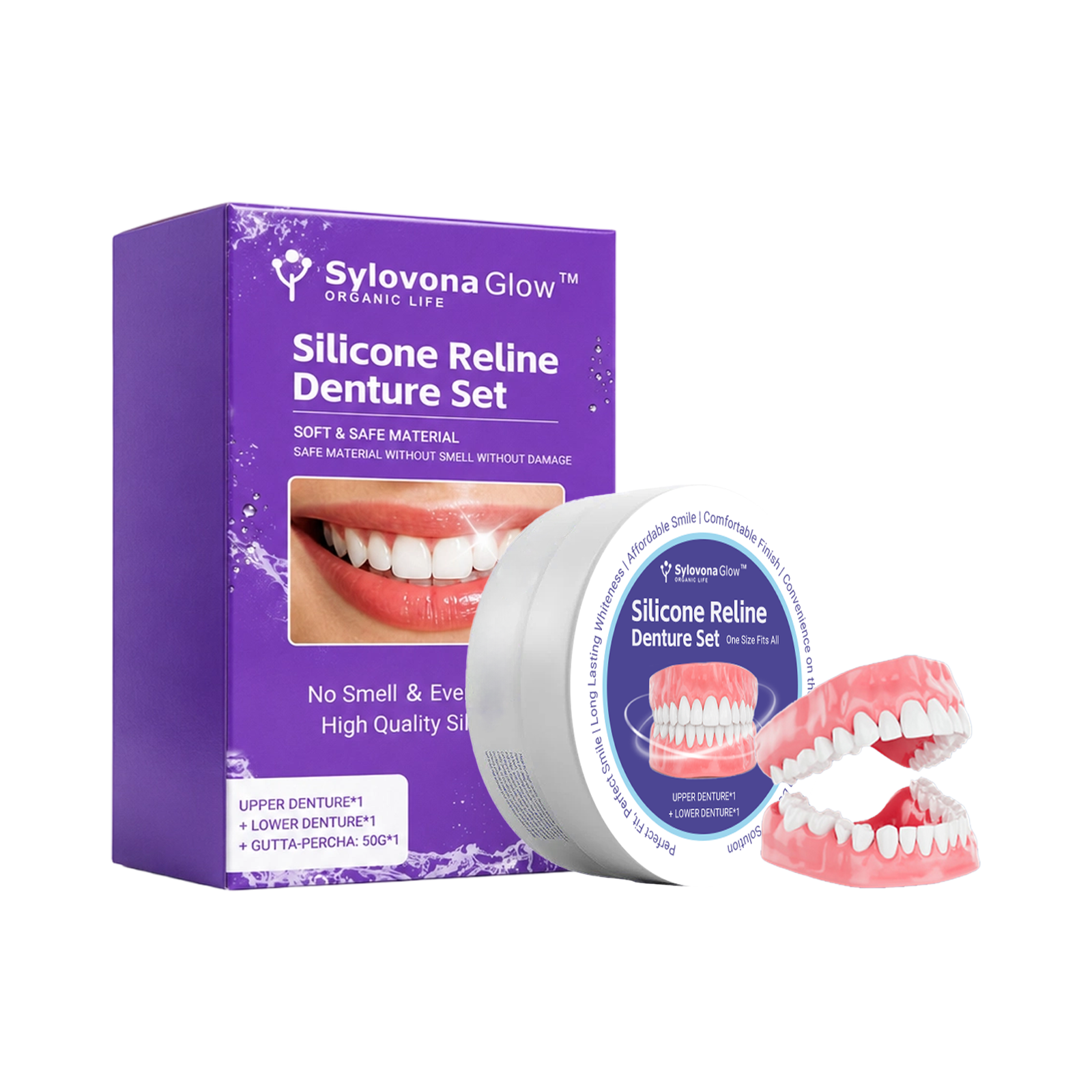 Sylovona Glow Silicone Reline Denture Set