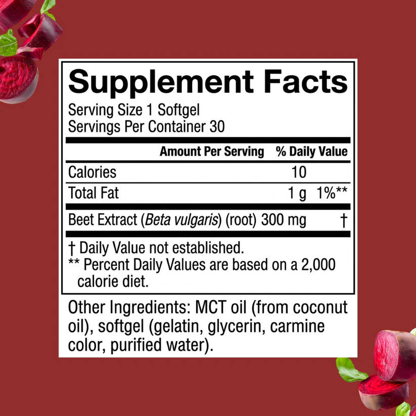Naturelle™ Beetroot Softgels with MCT Oil