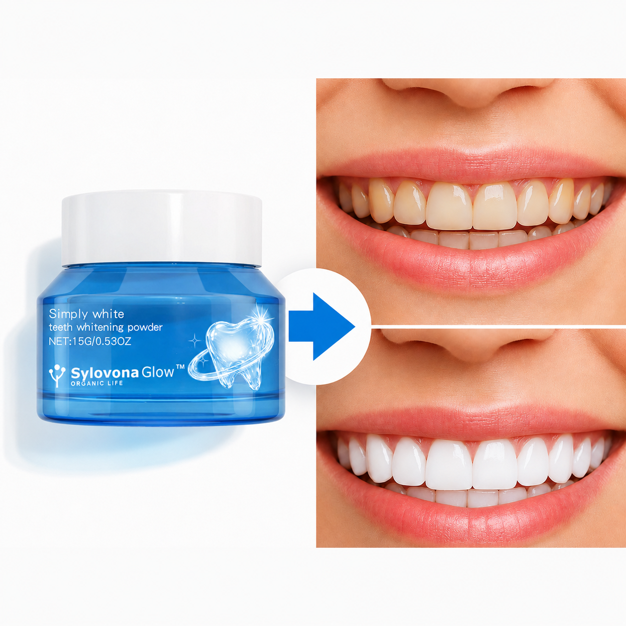 Sylovona Glow Simply White Teeth Whitening Powder